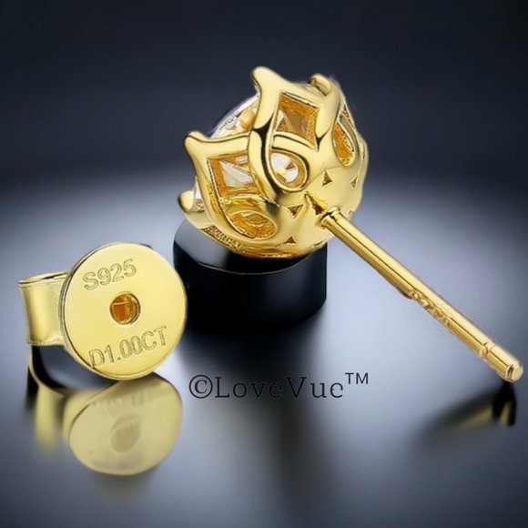 Certified 2ct. t.w. Diamond Solitaire Stud Earrings - Picture 3 of 15